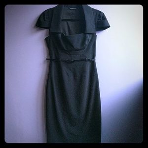 Black Halo Cap Sleeve Sheath Dress